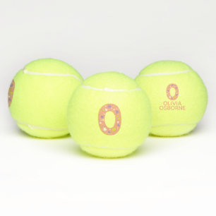 Letter O-Monogramm-Girls, personalisiert Tennisbälle