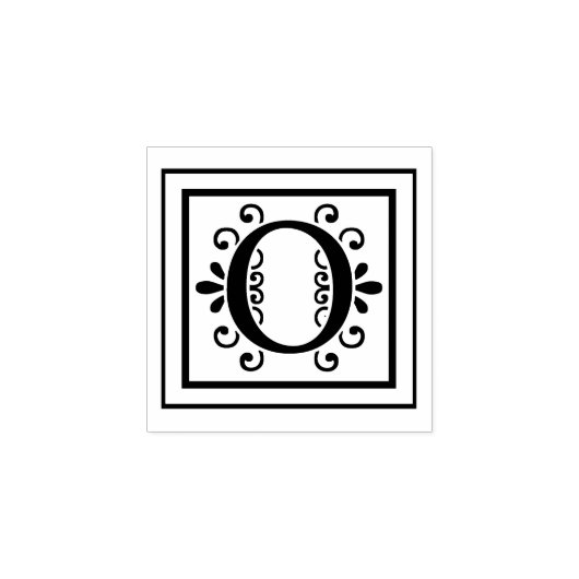 Letter O Monogramm Gummistempel (Prägung)