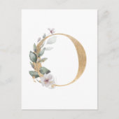 Letter O Monogramm Postkarte (Vorderseite)