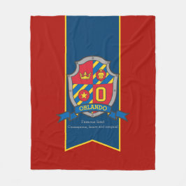 Letter O Orlando individuelle Name bedeutet Wappen Fleecedecke