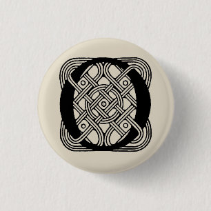 Letter O Vintag Celtic Knot Monogram Button