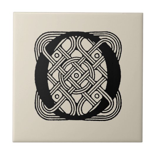Letter O Vintag Celtic Knot Monogram Fliese (Vorderseite)