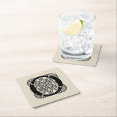 Letter O Vintag Celtic Knot Monogram Rechteckiger Pappuntersetzer (Vor Ort)