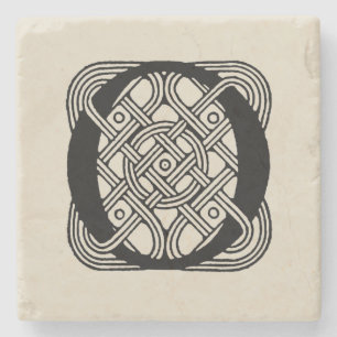 Letter O Vintag Celtic Knot Monogram Steinuntersetzer