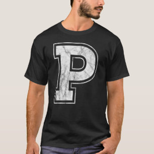 Letter P Hauptstadt Alphabet Monogramm T-Shirt
