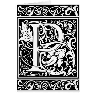 Letter P Mittelalterliche Monogram Art Nouveau