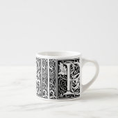 Letter P Mittelalterliche Monogram Art Nouveau Espressotasse (Rechts)