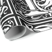Letter P Mittelalterliche Monogram Art Nouveau Geschenkpapier (Rolleneckpunkt)