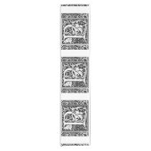 Letter P Mittelalterliche Monogram Art Nouveau Kurzer Tischläufer (Vorderseite)