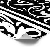 Letter P Mittelalterliche Monogram Art Nouveau Poster (Ecke)