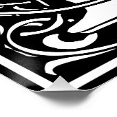 Letter P Mittelalterliche Monogram Art Nouveau Poster (Ecke)