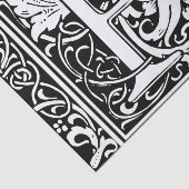 Letter P Mittelalterliche Monogram Art Nouveau Seidenpapier (Ausschnitt)