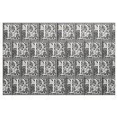 Letter P Mittelalterliche Monogram Art Nouveau Stoff (Fat Quarter (45,7 x 55,9 cm))