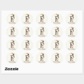 Letter P Monogram Cupcake Logo Business-Aufkleber Runder Aufkleber (Blatt)