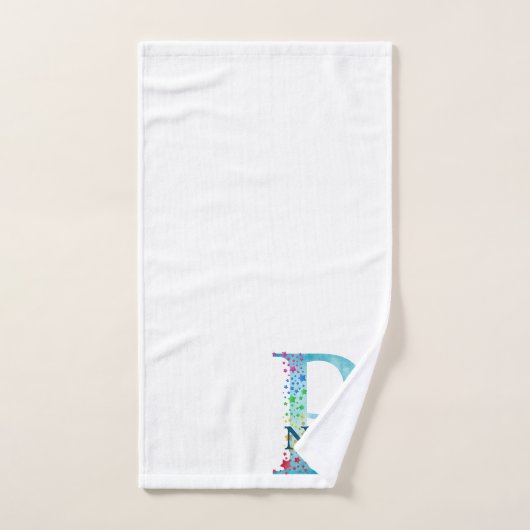 Letter P Monogram Initial Bath Gift Set (Handtuch)