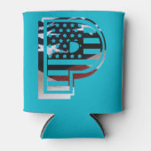 Letter P Monogram Initial USA Dosenkühler (Vorderseite)