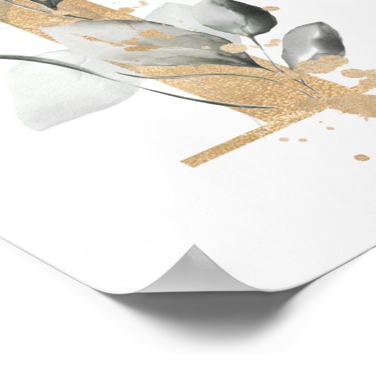 Letter P Monogram Poster (Ecke)