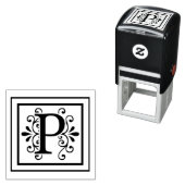 Letter P Monogramm Permastempel (Beispiel)