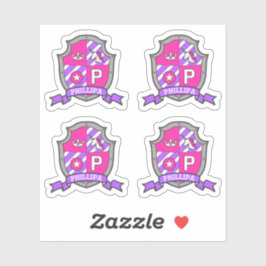 Letter P Name Phillipa Einhornprinzessin Wappen Aufkleber