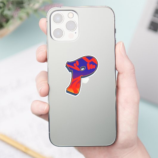 Letter P -  Night Sky Aufkleber (Telefon)