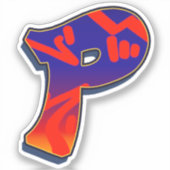 Letter P - Night Sky Aufkleber (Vorderseite)