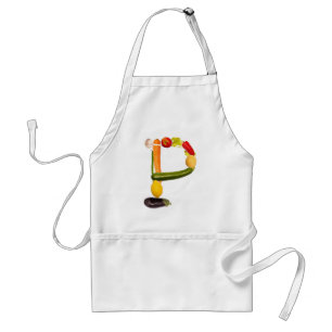letter "P" of fruits and vegetables Schürze