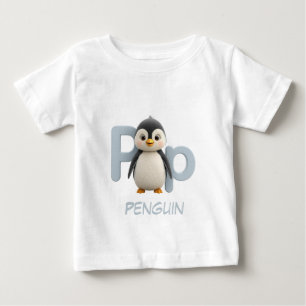 Letter P Pinguin Lern-T-Shirt für Kinder Großbuc Baby T-shirt