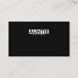 Letter Print Graphic Tante est. 2022 Visitenkarte