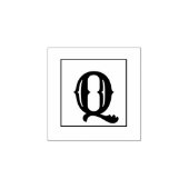 Letter Q 1 Inch-Briefmarke Gummistempel (Prägung)