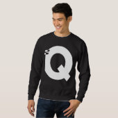 Letter Q Alphabet Initial Monogram Sweatshirt (Vorne ganz)
