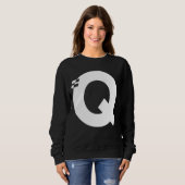 Letter Q Alphabet Initial Monogram Sweatshirt (Vorne ganz)