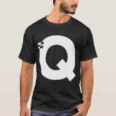 Letter Q Alphabet Initial Monogram T-Shirt (Vorderseite)