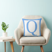 Letter Q Baby Blue Kissen (Stuhl )