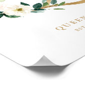 Letter Q Blush Monogram Gold Foil Kinderzimmer Poster (Ecke)