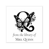 Letter Q-Butterfly-Monogramm aus der Bibliothek Permastempel (Design)