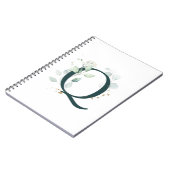 Letter Q Eukalyptus und Gold Mit Monogramm Noteboo Notizblock (Linke Seite)