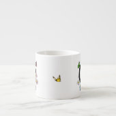 Letter Q Floral Butterfly Monogram Espressotasse (Vorderseite)