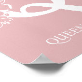 Letter Q Floral Monogram Name Kinderzimmer Modern Poster (Ecke)