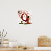 Letter Q Frog Fairy Poster - Chinese Alphabet Art (Küche)