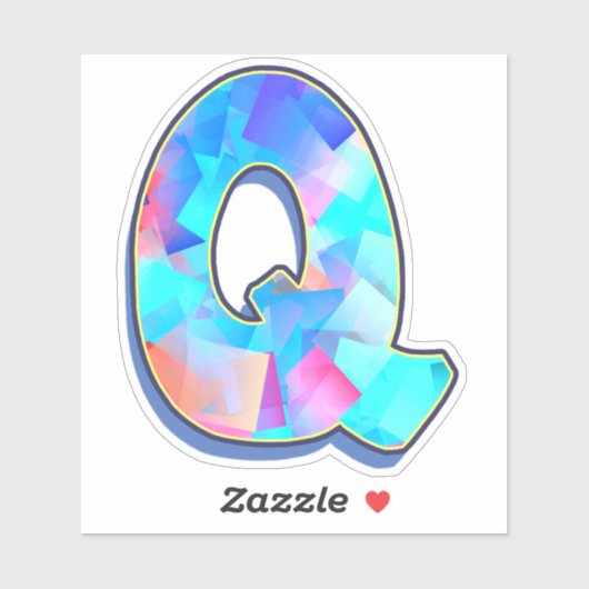 Letter Q_ Graffiti Alphabet Letters Aufkleber (Blatt)