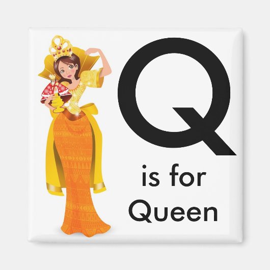 "Letter Q" ist für Queen Children's Magnet (Vorne)