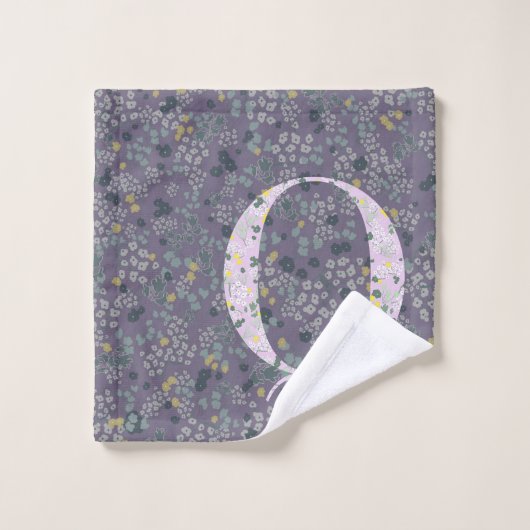 Letter Q lila Freiheit Badhandtuch Set (Waschlappen)