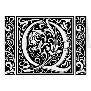 Letter Q Mittelalterliche Monogram Art Nouveau