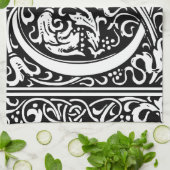 Letter Q Mittelalterliche Monogram Art Nouveau Handtuch (Gefaltet)