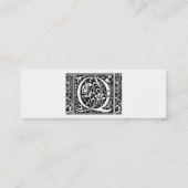 Letter Q Mittelalterliche Monogram Art Nouveau Mini Visitenkarte (Rückseite)