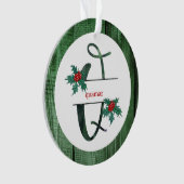 *~* Letter Q Rustikales Weihnachtsfest FOTO Holz A Ornament (Vorderseite)