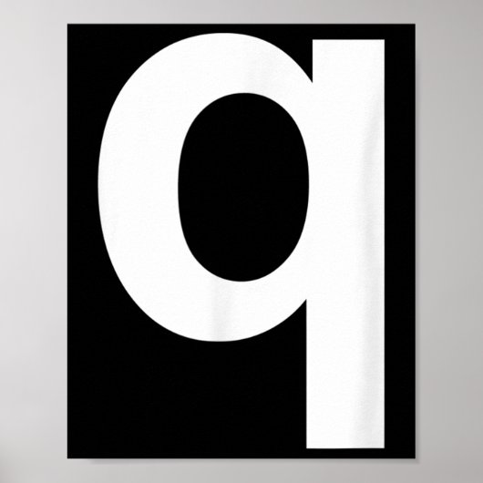 Letter Q Shirt Lower Case Alphabet Poster (Vorne)
