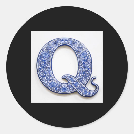 Letter Q Sticker (Vorderseite)