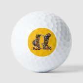Letter Q Thanksgiving style turkey Golfball (Vorderseite)