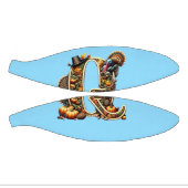 Letter Q Thanksgiving style turkey Mini Basketball (Panele)